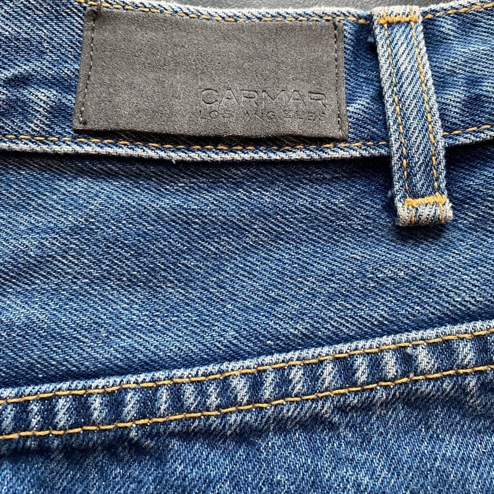 Carmar Delphius Beatrice Harness Distressed Denim Skirt, Size 27 - Picture 9 of 10